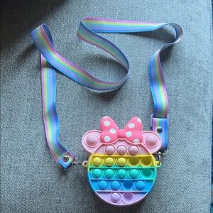 Minnie Rainbow Pop It Crossbody Bag for Kids